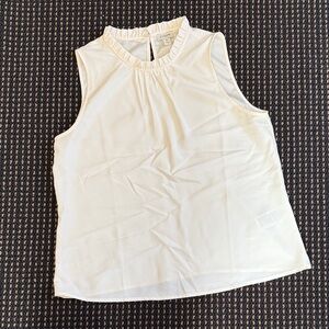Elegant Cream Sleeveless Top
